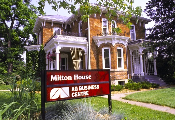 Victorian Building Converted into Offices with Sign Out Front That Reads Mitton House Ag Business Centre